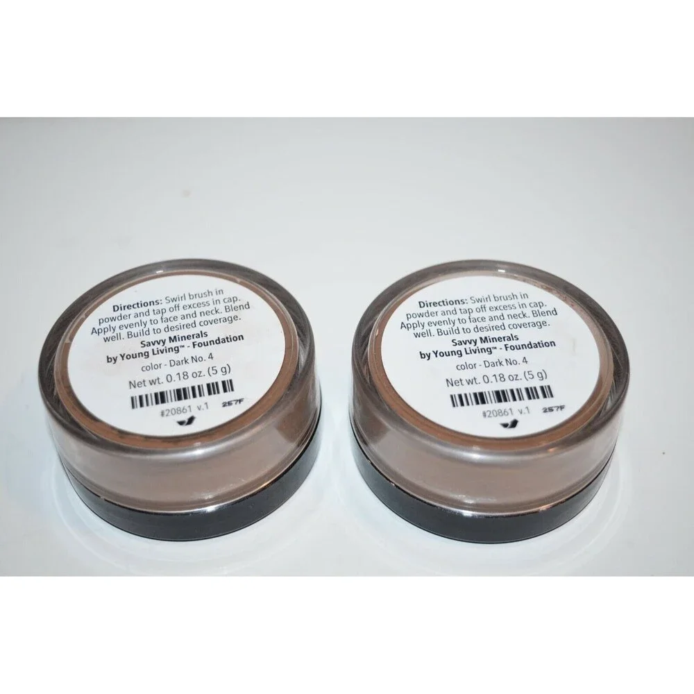 Young Living Savvy Minerals Foundation Shade Dark #4  20861 4pc set  NEW